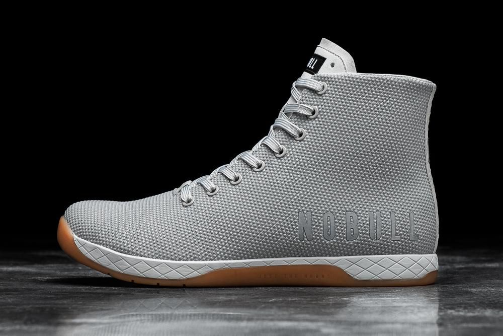 NOBULL High-Top Arctic Gum Superfabric Uzun Spor Ayakkabı Erkek - Gri - Turkiye (PCF-540832)